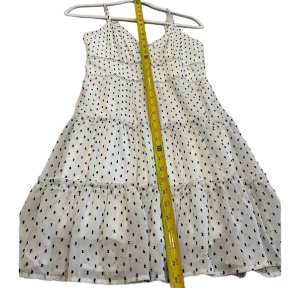 TRIXXI White With Black Polka Dot Spaghetti Strap Dress Size S - Picture 6 of 12